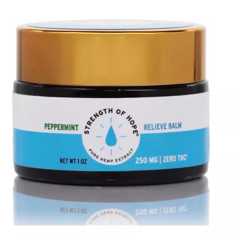 Strength of Hope 250mg Hemp Extract Peppermint Relieve Emollient Balm, 1…